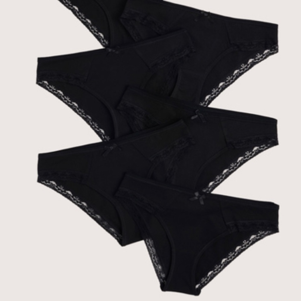 NWT 5 Pact Organic Cheeky Lace Hipster Panty Bundle
